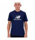 Camiseta New Balance Stacked Logo Azul Hombre